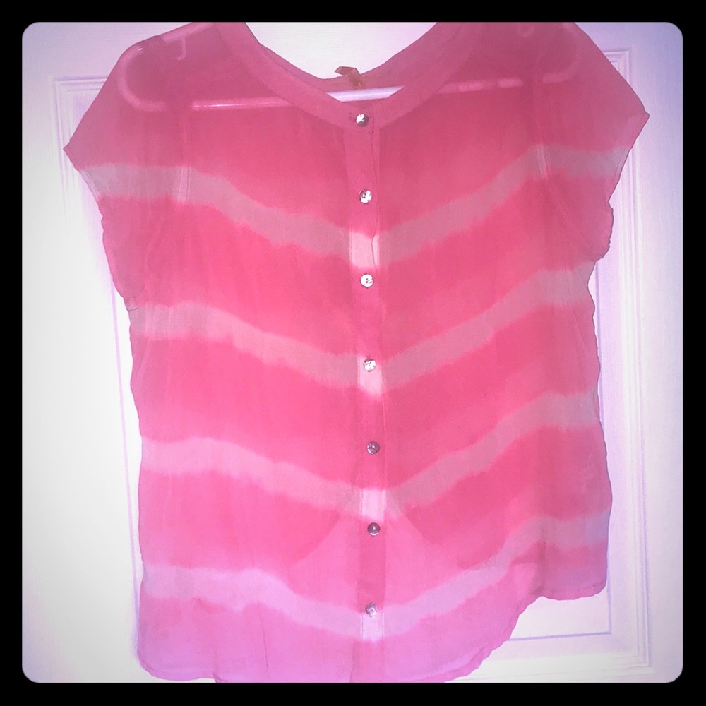Anama NWOT pink & white shirt